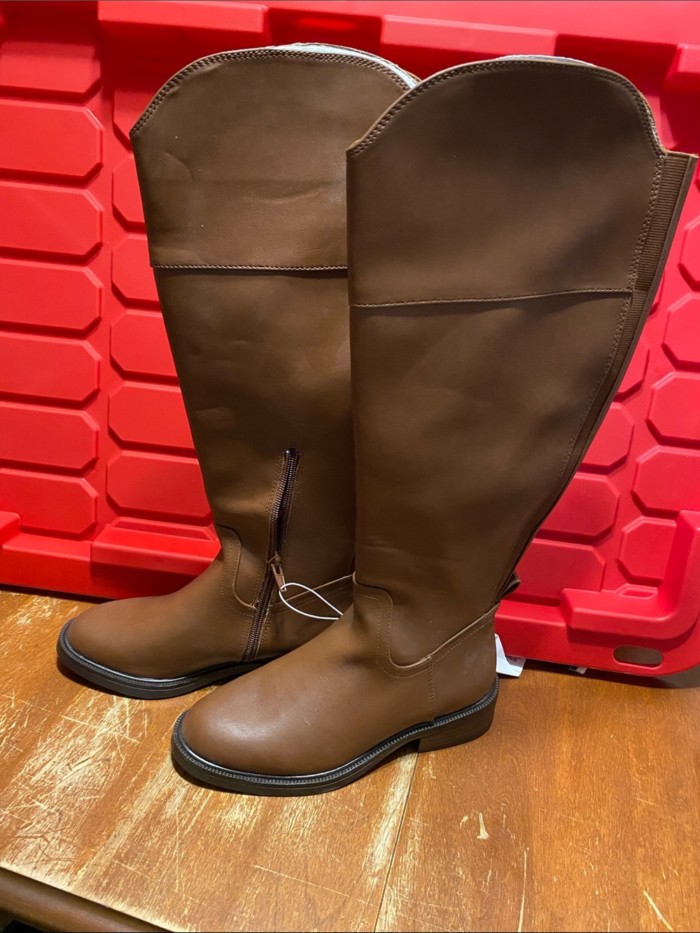 Brown Tall Riding Boots Wide Calf